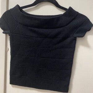 Alice + Olivia Black Crop Top Size XS